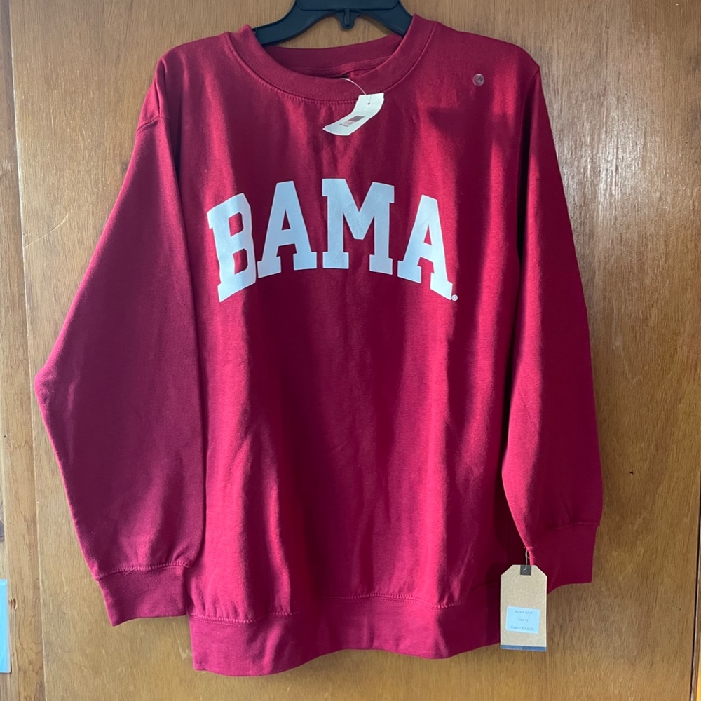 Alabama Bama Crimson Tide Sweatshirt Mens Medium New with Tags
